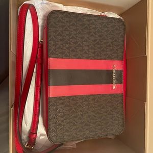 Michael Kors Jet Set Logo Stripe Crossbody